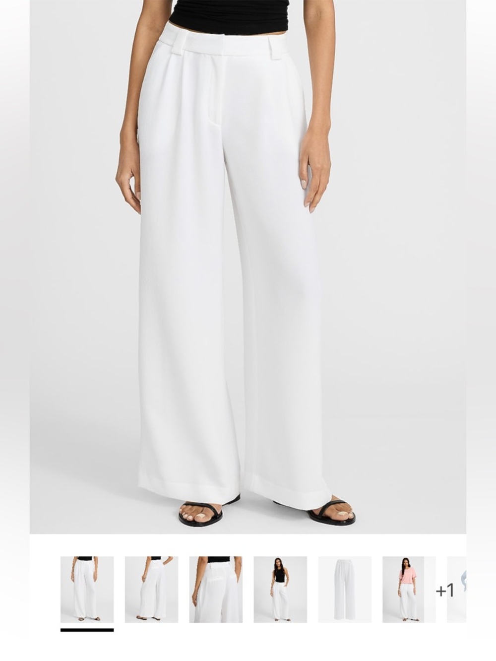 NWT Express Signature Crepe High Waisted Relaxed Trouser